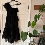 Ulla Johnson Clemente Dress Noir One Shoulder High Low Midi Gown Black Size 2 Photo 2