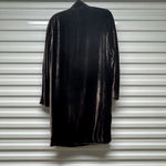 Donna Karan Signature Velvet Coat Long Minimalist Designer Jacket Vintage Sz M Photo 7
