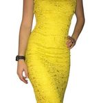 ZARA  Yellow Halter Neck Bodycon Midi Dress Photo 0