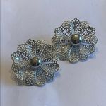 Sarah Coventry Vintage Silver Tone Lightweight Floral Earrings Photo 1