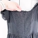 Reformation Davonne Black Polka Dot Mini Dress Photo 8