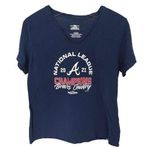 MLB womens XL graphic t shirt Atlanta Braves 2021 world series champs Black Photo 0