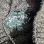 American Eagle Vintage Cable Knit Cabincore Fishermen Dark Green Women Sweater S Photo 3