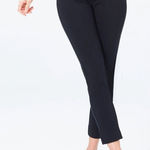 NYDJ Ponte Knit Black Ankle Pants Front Seam Stretch Lift X Tuck Classic Size 4 Photo 0