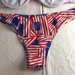 SheIn Bin 41 Patriotic American Flag 2pc Swimsuit Bikini Size Small/Medium Photo 5