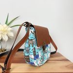 New Small Crossbody bag with cat prints Brown Photo 2