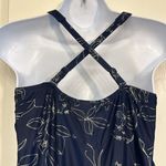 Nip tuck Swim Multifit Cup Navy Garden Line Foil Halter Swimsuit Size 6 Photo 6