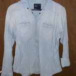 American Eagle AEO Western Chambray Boyfriend Shirt Photo 1
