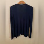 Ann Taylor  Factory Deep Navy Blue Open Front Lightweight Long Sleeve Cardigan Photo 2