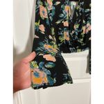 Xhilaration Y2K Peasant‎  Womens Floral Print Boho Wrap Crop Top Blouse Size L Photo 3