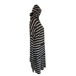 Jones New York NWT  Black White Striped Tunic Hoodie Dress Pocket Woman’s Sz XL Photo 3