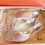 Adriana Caras women's 37 EU rhinestone gem embellished open toe 4" chunky heels Purple Size 6 Photo 0