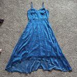 Lulus Dreams of Love royal blue & red floral sleeveless midi dress size M Photo 5