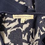 Rebecca Minkoff Okina Knit Crop Blue/White Sleeveless Blouse Size Large Photo 3