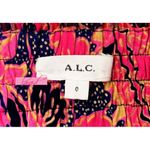 ALC Frank NEW ALC Vera Ruffled Floral Mini Skirt Pink Floral Gold High-Waist Rise Smocked Photo 5