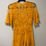 Honey Punch Yellow Lace Romper Photo 2
