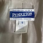 Pendleton Vtg Linen Mix Blazer Jacket 6 Beige Country Western Office Capsule USA Photo 2