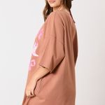 Peach Love California WASHED RIBBON & WESTERN BOOTS T-SHIRT DRESS NWOT Punch LOVE SIZE S Photo 4