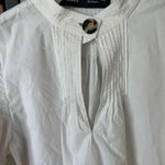 Proenza Schouler Pintuck Pleat Cutout Cotton Poplin Blouse Top short sleeves Photo 10