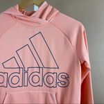 Adidas  XS Pastel Coral Logo Hoodie Sweatshirt Spring Beach Sporty Casual Photo 6