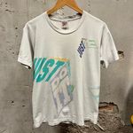 Nike Vintage 90s Pastel Logo Wraparound AOP Graphic T-Shirt Small Purple Swoosh Photo 0