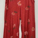 Toad & Co  Pants Size XS Chaka Wide Leg Pull On Daisy Floral Pockets Boho Hippie Photo 0