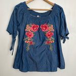 Krass&co NWT Limerence . Beautiful Florals Embroidered off shoulder Blouse. Photo 0