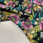 Topshop Floral Print Capri Trousers Capris Cropped Pants Black Multicolor Size 4 Photo 9