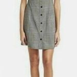 Theory Easy Plaid Snap Shift Dress Photo 1