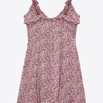 ZARA Pink Ditsy Floral Ruffle Dress Photo 2
