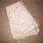 Topshop Ripped White Jean Shorts Photo 0