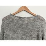 3.1 Phillip Lim Women's Gray Linen Blend Slouchy Knit Sweater M Coastal Grandma Photo 4