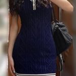 Rabbit Embroidery Knit Bodycon Dress and Cardigan Set Size L Photo 2