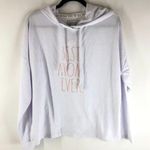 Rae Dunn NWT Womens White Best Mom Ever Long Sleeve Pullover Hoodie Size S Photo 0