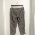 Talbots  Womens Pants Black Cream Houndstooth Plaid Hampshire Ankle Size 10P Photo 2