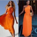 ALC Frank A.L.C. Delfina Asymmetric Side Cutout Dress, Orange, Size 4, $695 Photo 0
