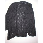 Pleione New Womens NWT Crochet Cardigan S Open Black Small Jacket Nice Soft USA Photo 7