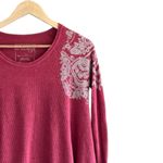 We The Free Waffle Knit Print Thermal Pullover Top Photo 3