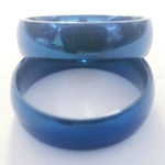 New blue‎ tone stainless steel ring size 7 Blue Photo 0
