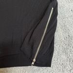 Ramy Brook  Tascha Black Cold Shoulder Wool Sweater with Side Zipper Size Small Photo 8