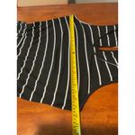 Ecowish  Womens Black White Stripe Sleeveless Keyhole Romper Drawstring Waist XXL Photo 4