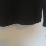 Ralph Lauren Lauren  long sleeve v-neck blouse with jewel in front in black.  Photo 5