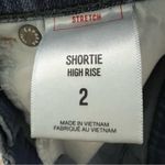 EXPRESS  Denim Shorts Womens 2 Two Tone Shortie High Rise Stret Cutoff Retro Photo 4