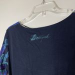 Desigual blue abstract circles sequin v-neck long sleeve wrapped dress EU Small Photo 7