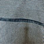Frye Women Square Neck Blouse Blue & Gray Striped Top Short Sleeve Size S Photo 7