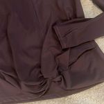 Yogalicious  purple wine hooded knotted long sleeve top Photo 1