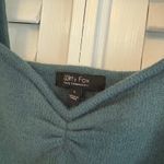 Witty Fox Blue Sweater Knit Crop Tank Top‎ Size Large Photo 3