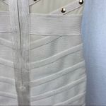 Hera Collection Hera Women's Tan Body Con Bandage Rivet Mini Dress S Small Photo 1