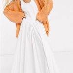 Free People Orange Hometown Cardigan Chunky Knit Sweater Oversized Boho Size S Photo 2