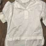 Ted Baker London Avereye Wide Neck Cotton Batwing Blouse size 2 White Photo 5